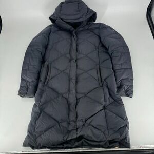 The North Face 550 Down Fill Long Puffer Parka Coat Black Womens Large